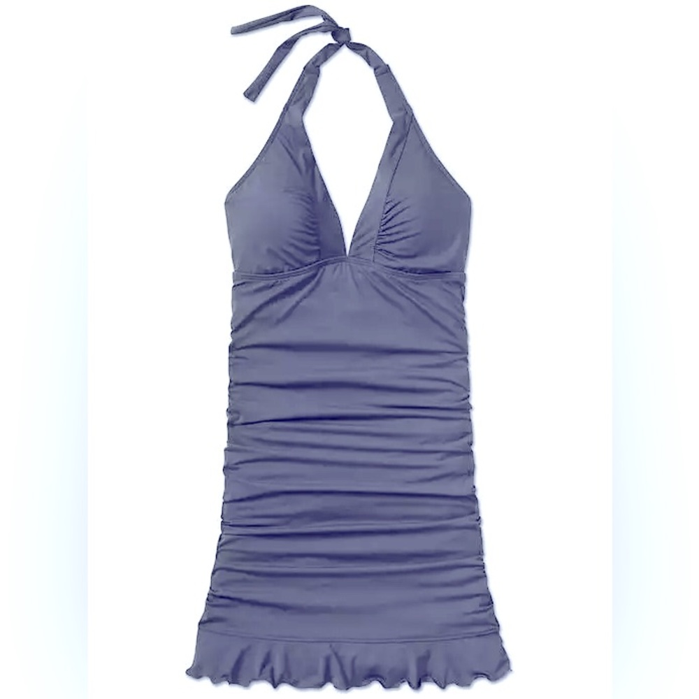 ATHLETA Shirrendipity Halter Swim Dress
